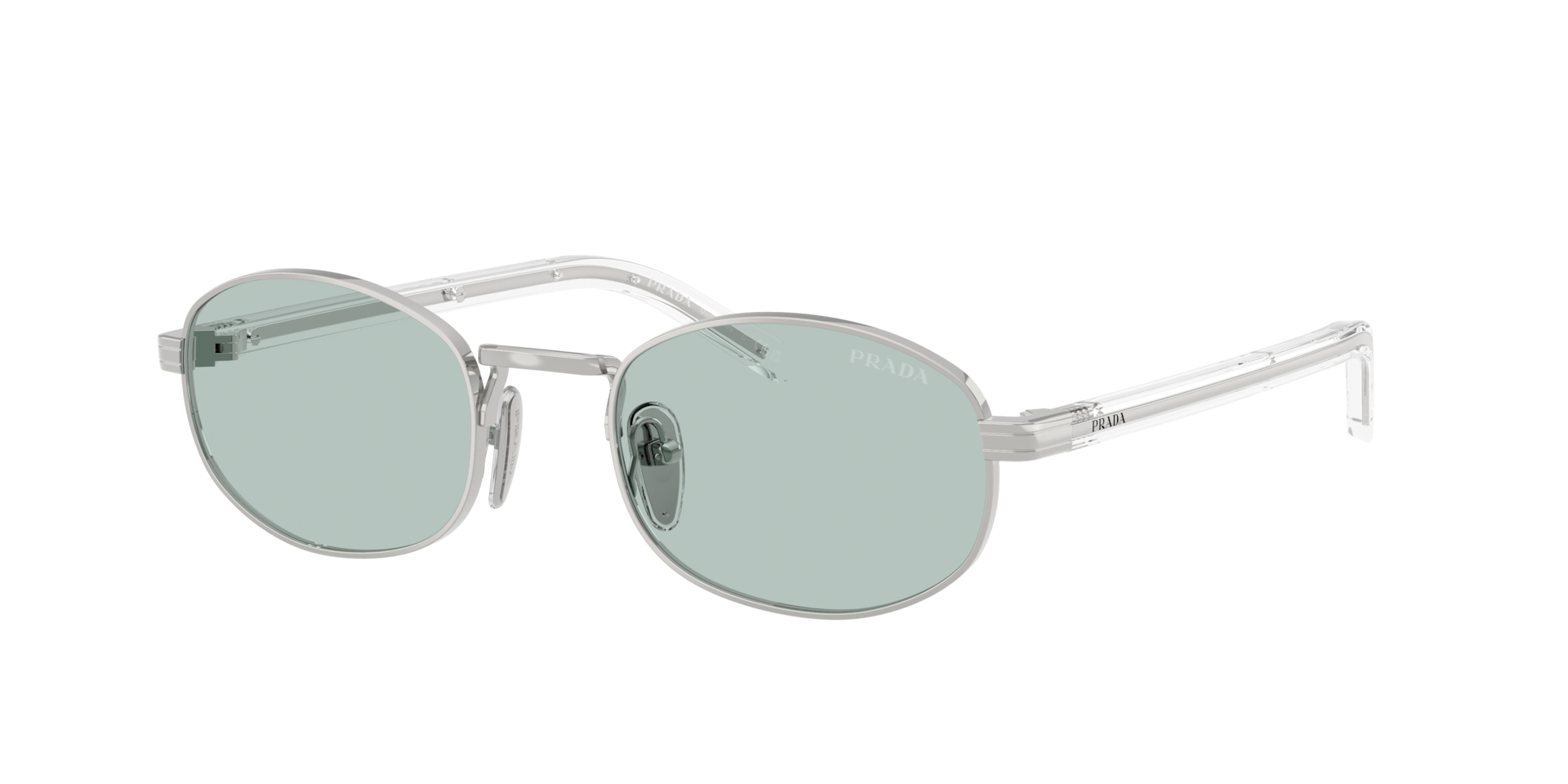Prada Woman Sunglass PR B53S -  Frame color: Silver, Lens color: Azure
