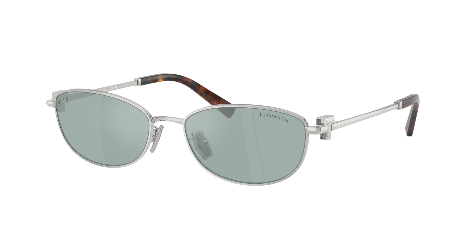 Tiffany & Co. Unisex Sunglass TF3115 -  Frame color: Silver, Lens color: Light Azure Mirror Silver