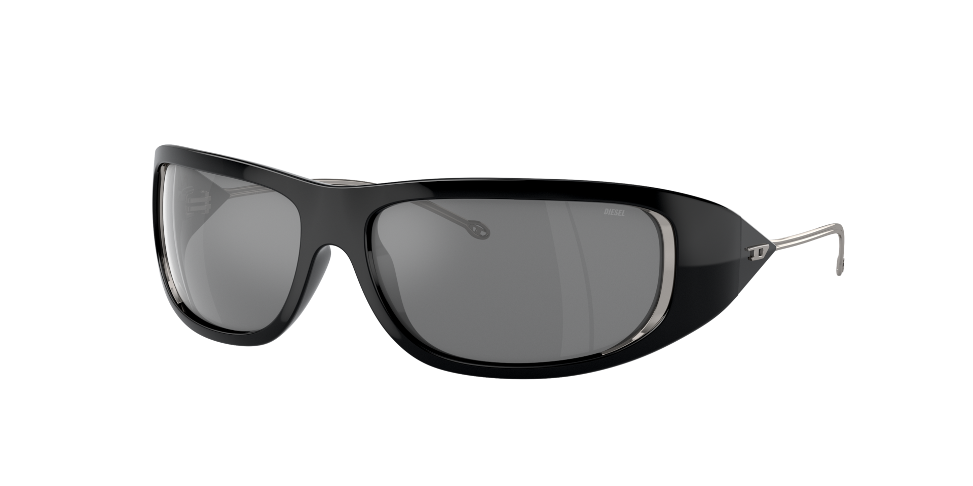 Diesel Unisex Black/Grey Dl3001 501/6G Sunglasses Injected Round Mirrored - Image 3