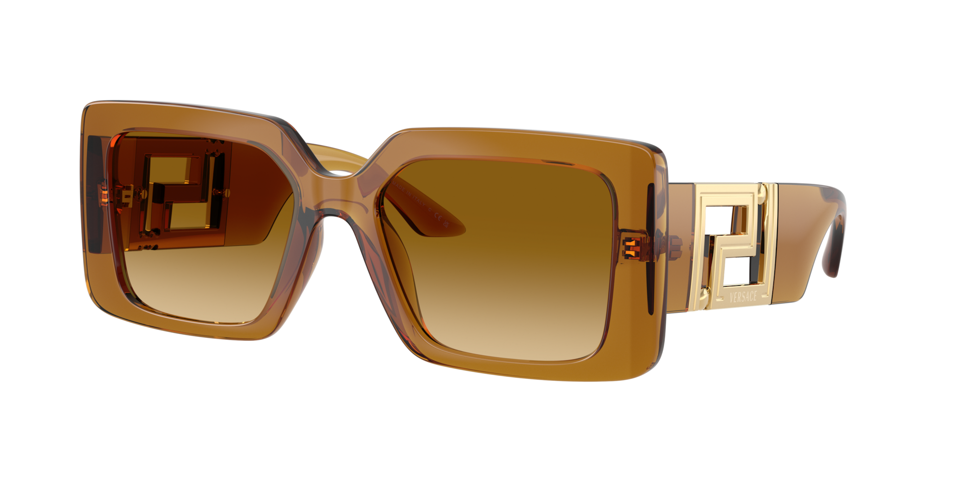 Versace Woman Sunglass VE4505U Frame color Transparent Yellow Lens color Yellow Gradient Brown