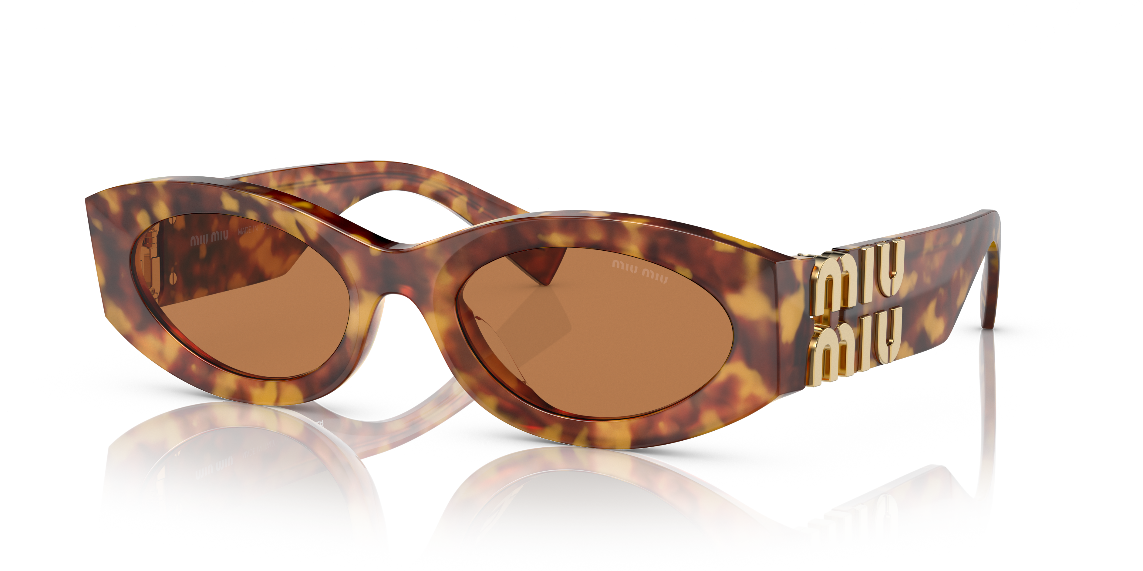 Miu Miu MU 11WS XL (54 - 21) with Brown lenses and Tortoise frame