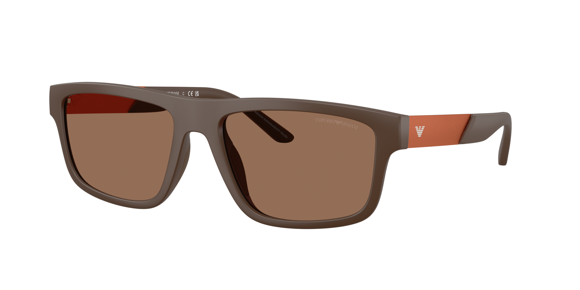 Emporio Armani Man Sunglass EA4244U -  Frame color: Matte Brown, Lens color: Dark Brown