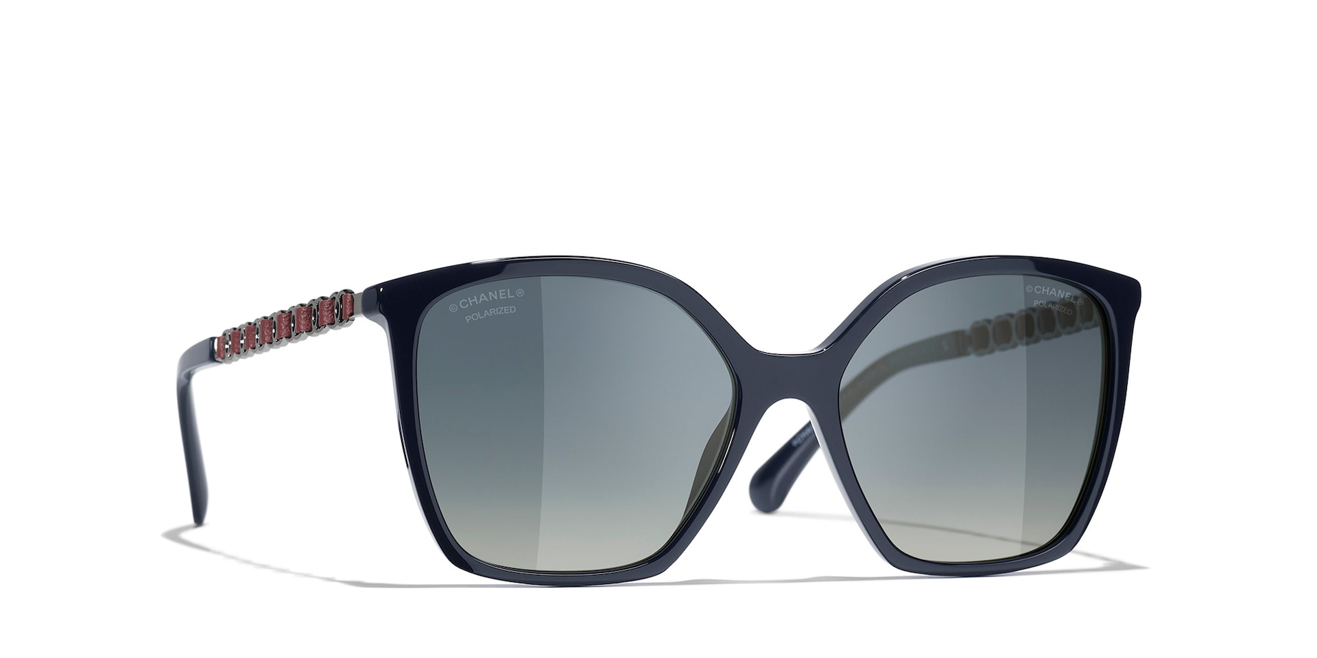 Chanel Woman Sunglass Square Sunglasses CH5546Q -  Frame color: Blue Vendome, Lens color: Blue