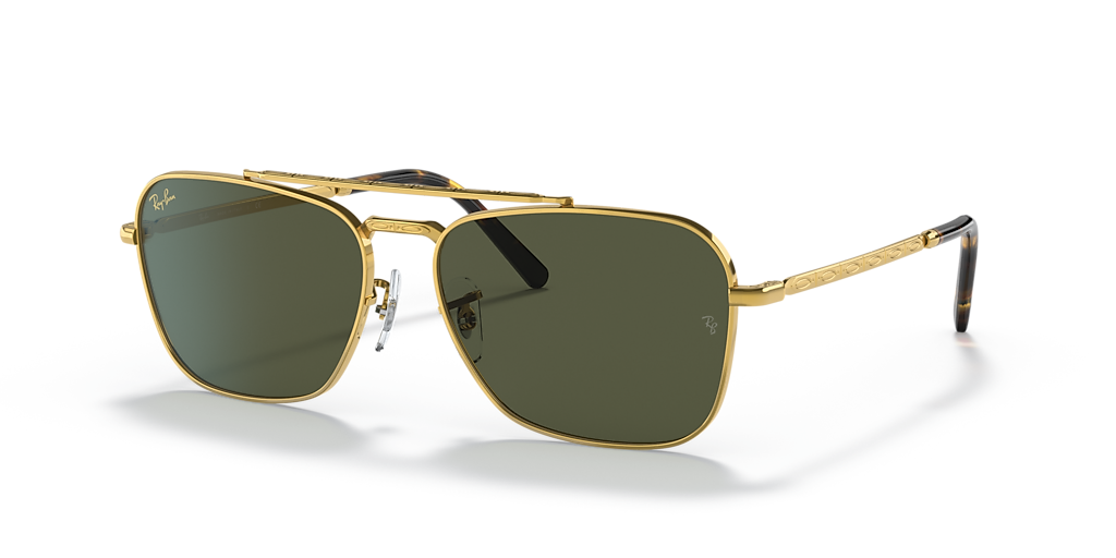 【希少】Ray-Ban NEW CARAVAN ゴールドフレーム　USA製 Ray-Ban New Caravan XL (58 - 15) with Green lenses and Gold frame