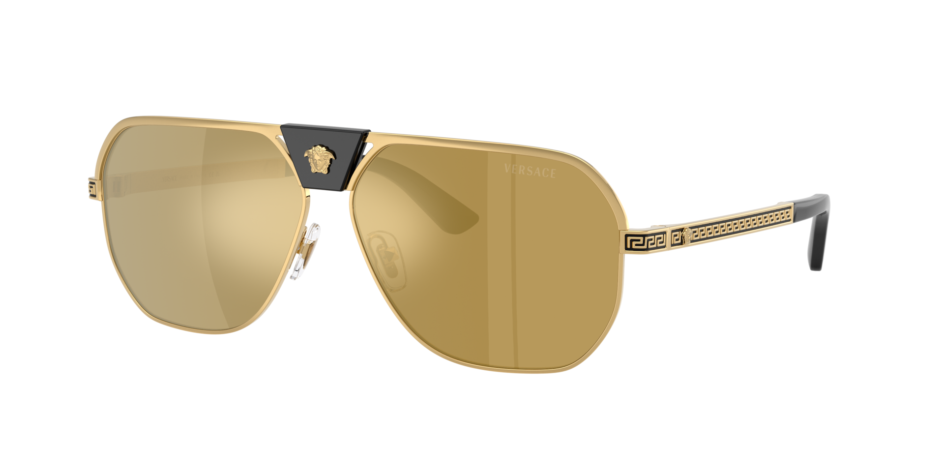 Versace Man Sunglass VE2294 -  Frame color: Gold, Lens color: Brown Mirror Gold