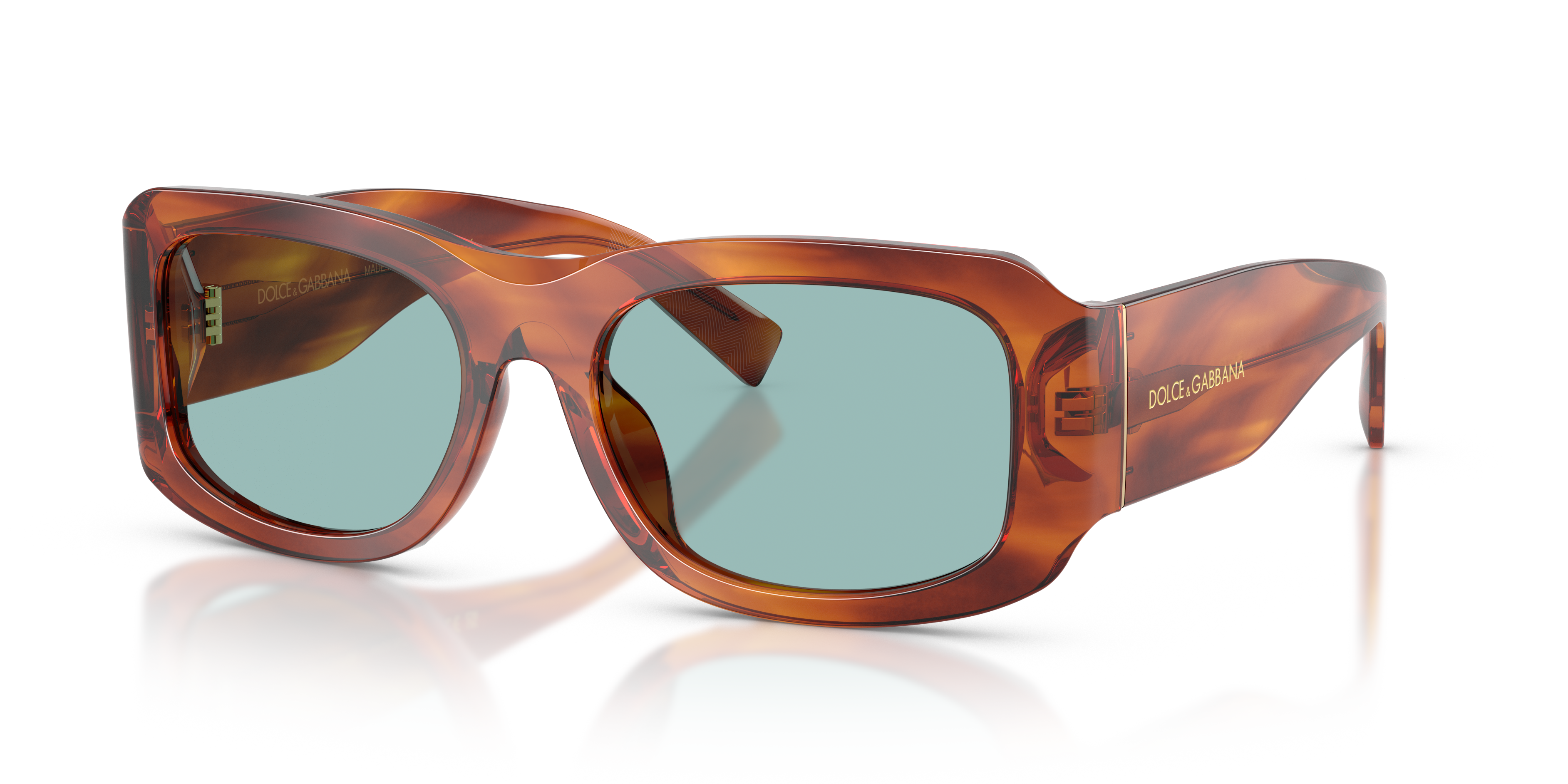 Dolce&Gabbana DG4503 XL (57 - 19) with Blue lenses and Brown frame