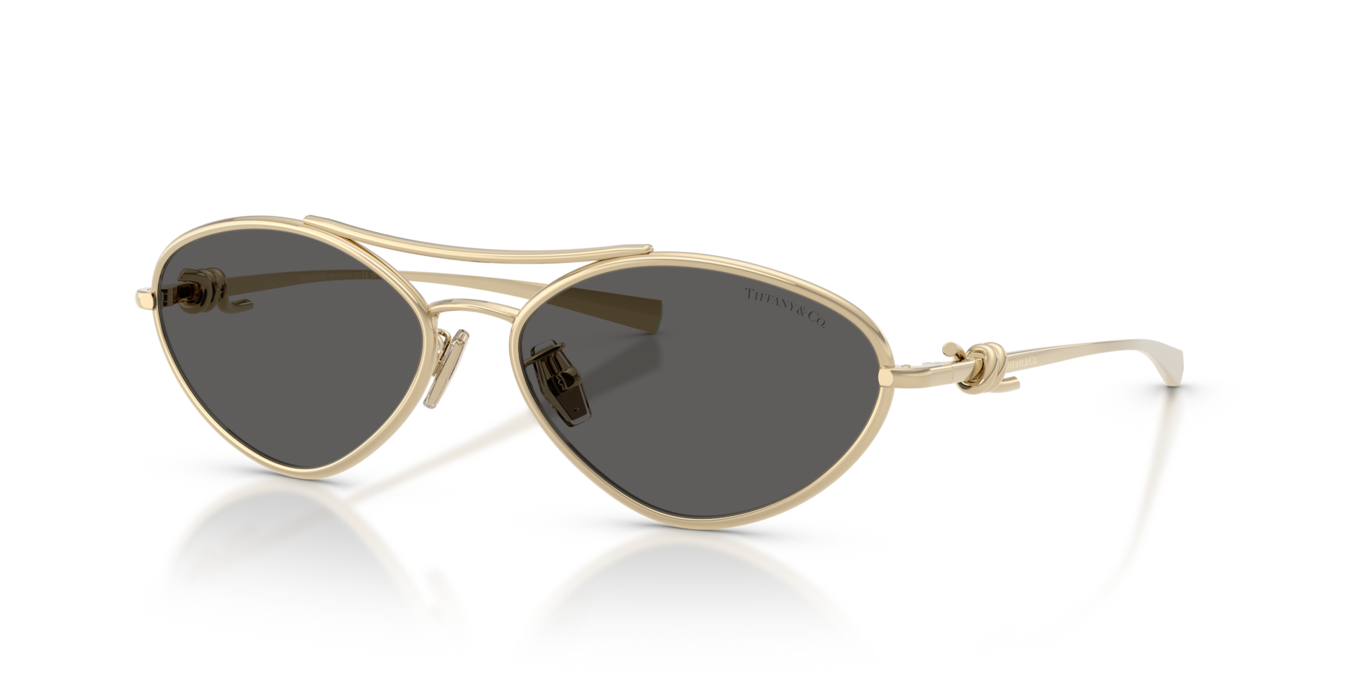 Tiffany & Co. TF3117 XL (58 - 16) com Lentes Cinza e Armação Ouro