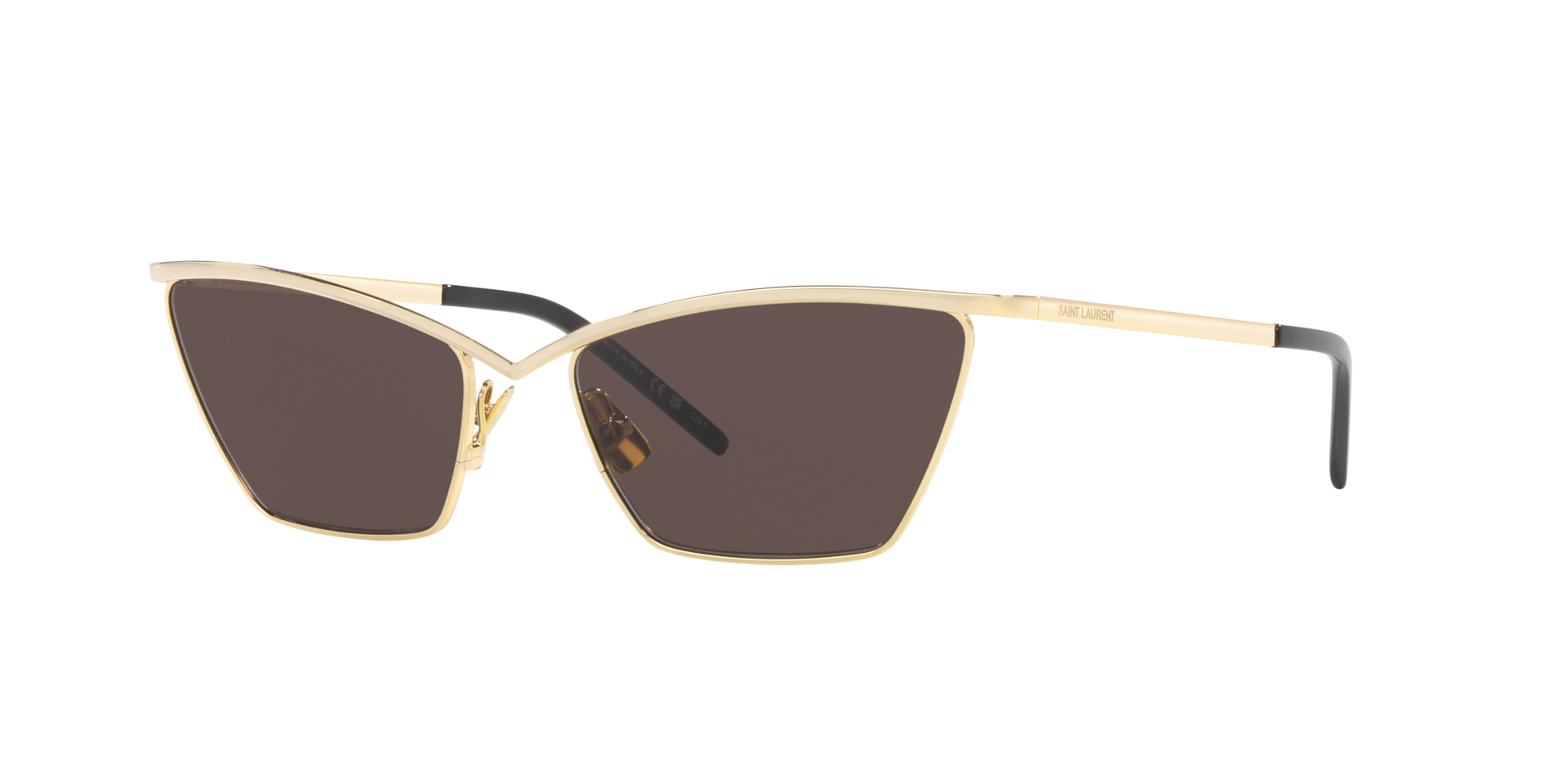 Saint Laurent Femme Sunglass SL 637 - Couleur du Monture Or Couleur de Lentille Noir 210 €