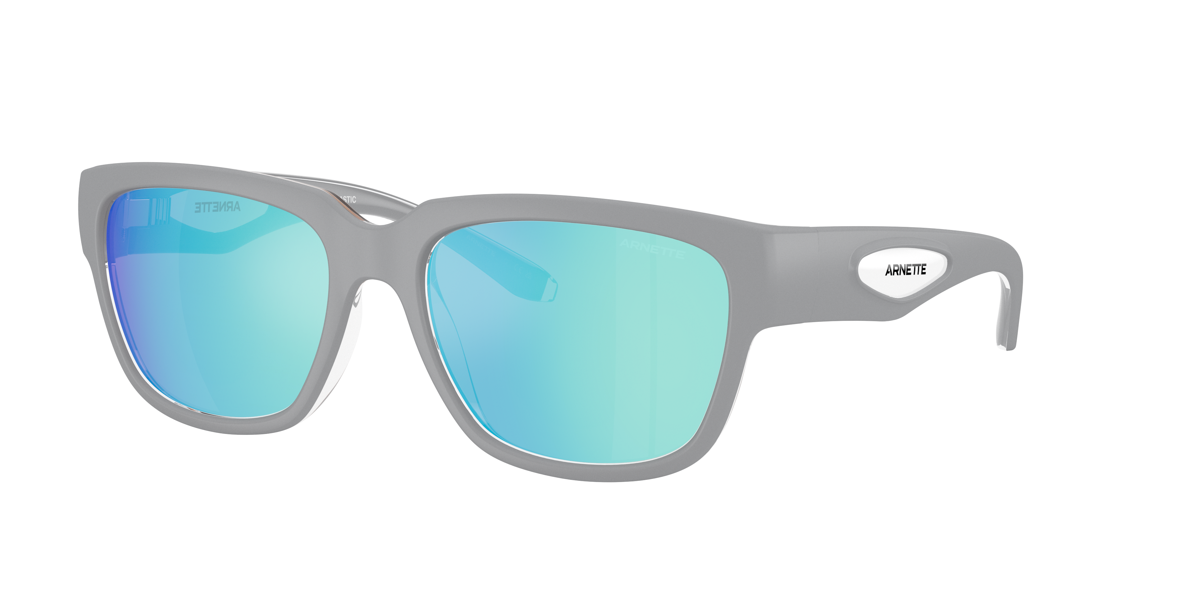 Arnette Man Sunglass Bounce -  Frame color: Crystal Grey, Lens color: Light Grey Mirror Blue