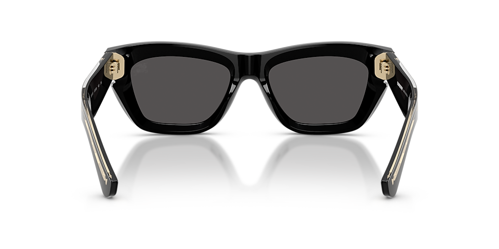 Burberry Black Glossy Square Sunglasses with Cutout Temples Authentic 0A88C901-58EC-4EA1-812B-  main image 3
