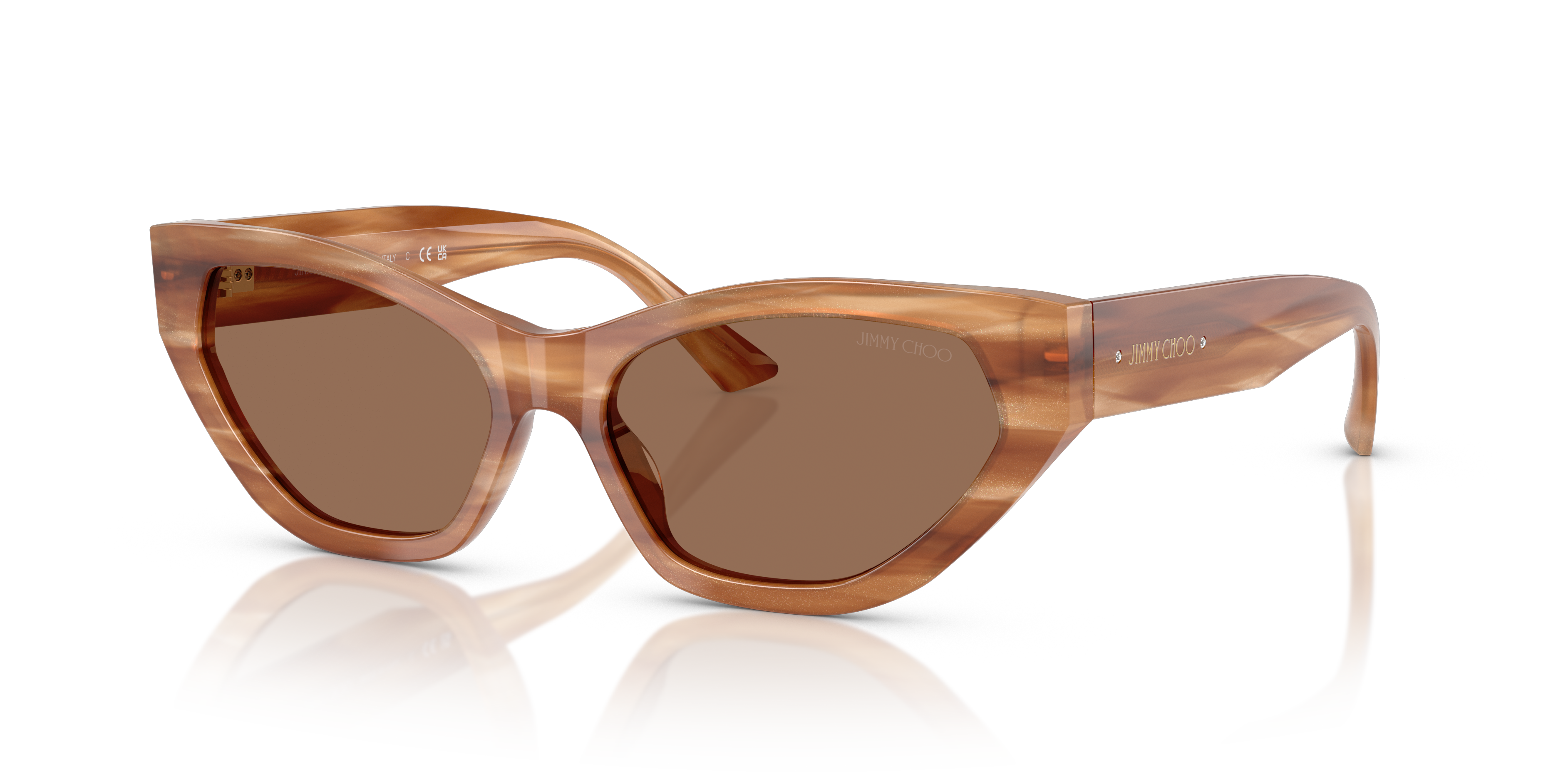 Jimmy Choo JC5022B M (55 - 16) com Lentes Marrom e Armação Marrom