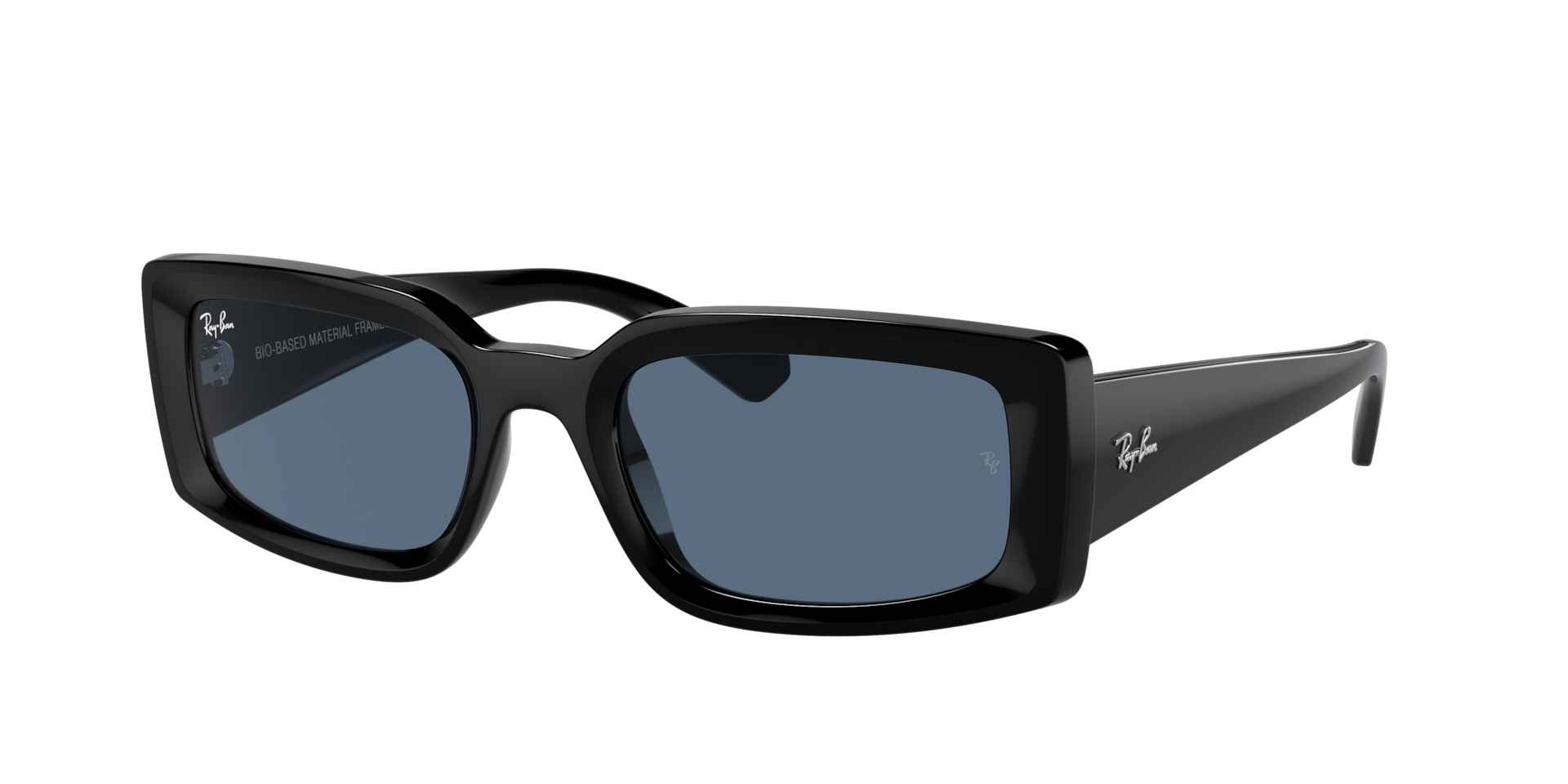 Ray-Ban Unisex Sunglass Kiliane Bio-Based -  Frame color: Black, Lens color: Dark Blue