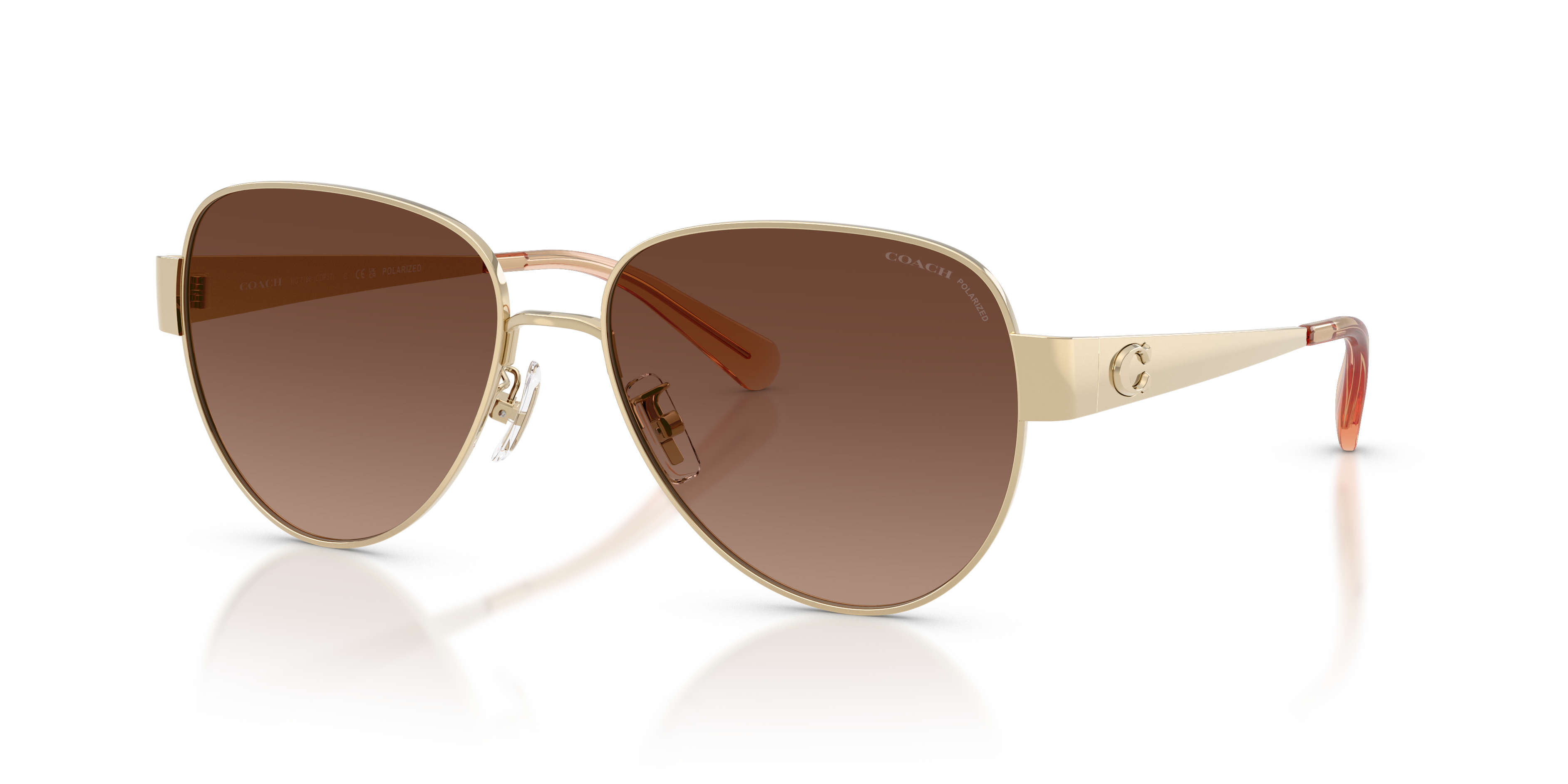 Coach CDP37 L (57 - 16) with Brown lenses and Gold frame