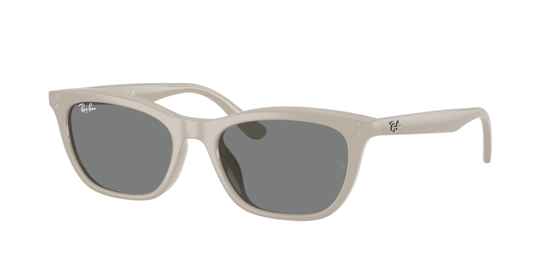 Ray-Ban Unisex Sunglass RB4474D - Couleur du Monture: Beige, Couleur de Lentille: Gris foncé