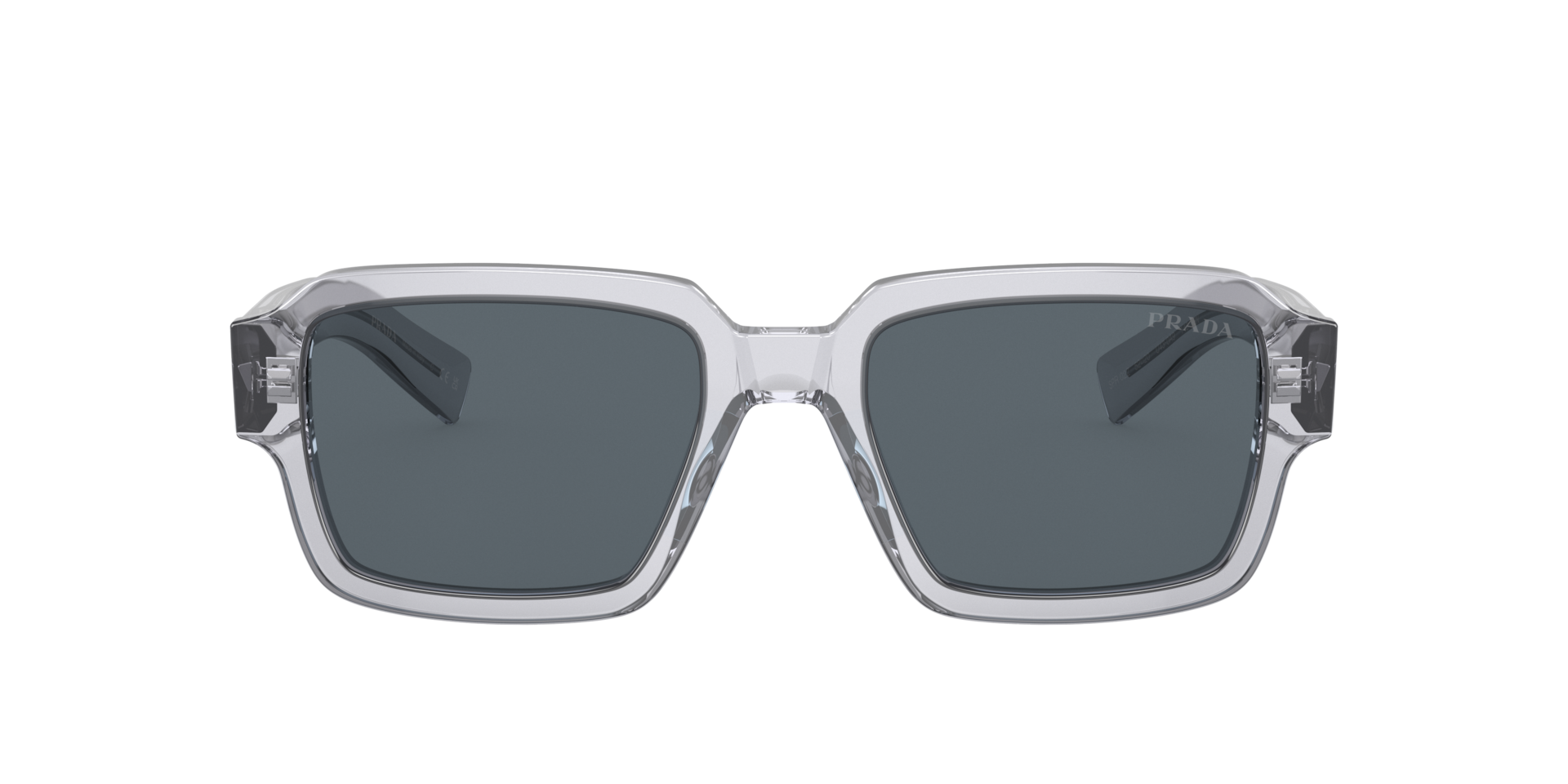 Prada PR 02ZS S (52 - 20) with Blue lenses and Grey frame