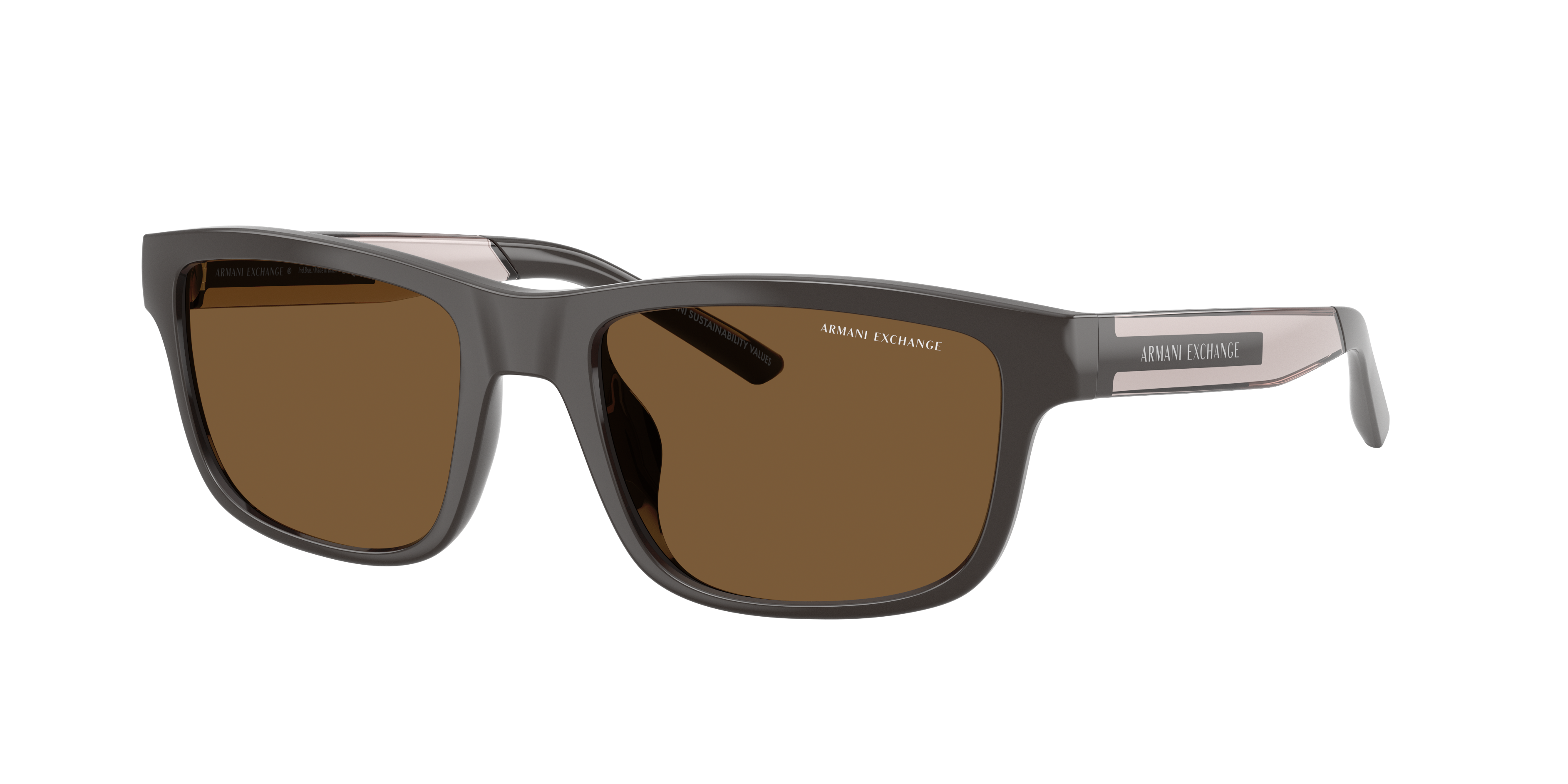 Armani Exchange Man Sunglass AX4169SU -  Frame color: Shiny Brown, Lens color: Brown