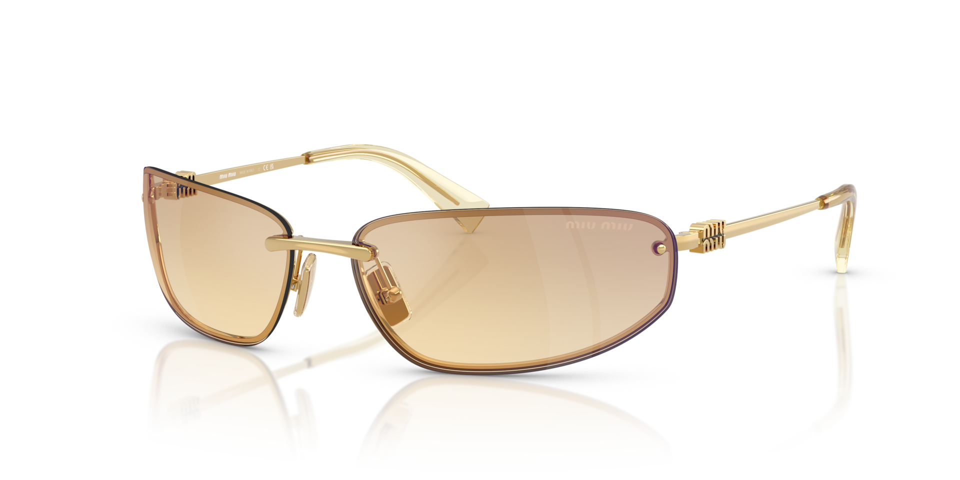 Miu Miu Yellow Sunglasses Miu miu runway sunglasses main image 2