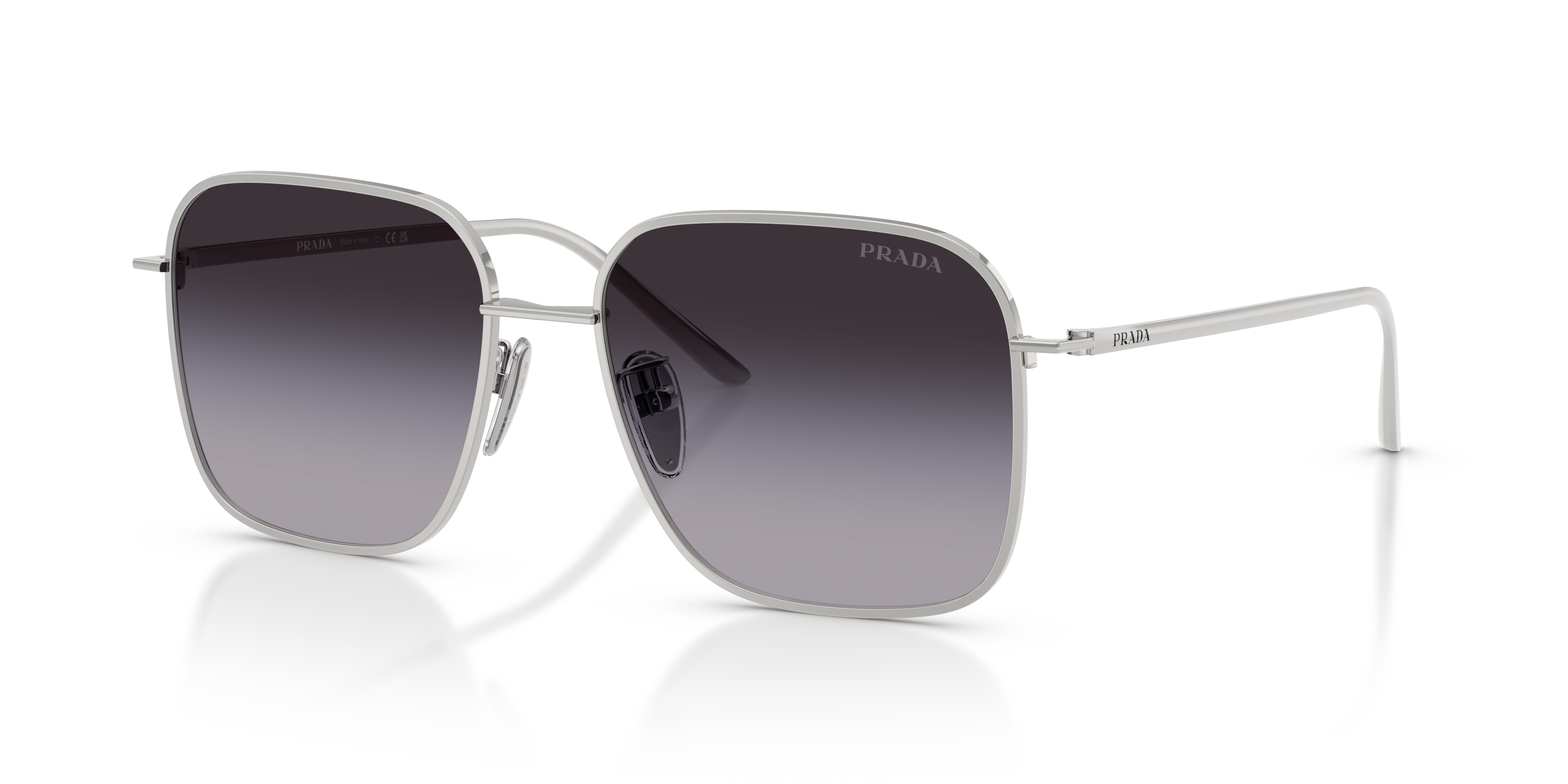Prada PR C54SD L (54 - 17) with Grey lenses and Silver frame