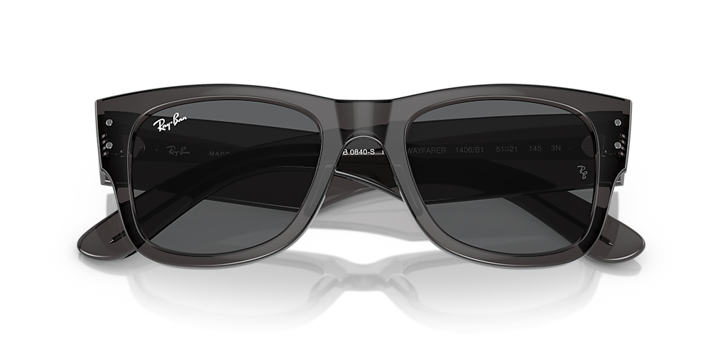 Ray-Ban Mega Wayfarer M (51 - 21) with Grey lenses and Black frame
