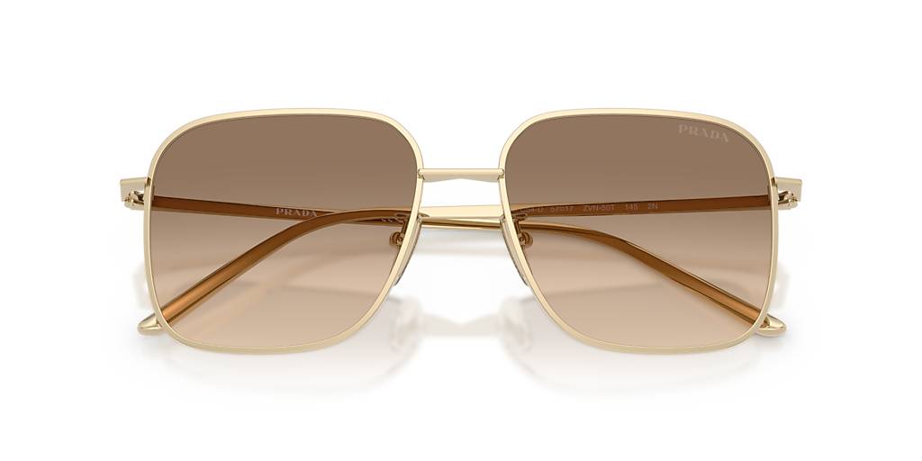 Prada PR C54SD XL (57 - 17) with Brown lenses and Gold frame