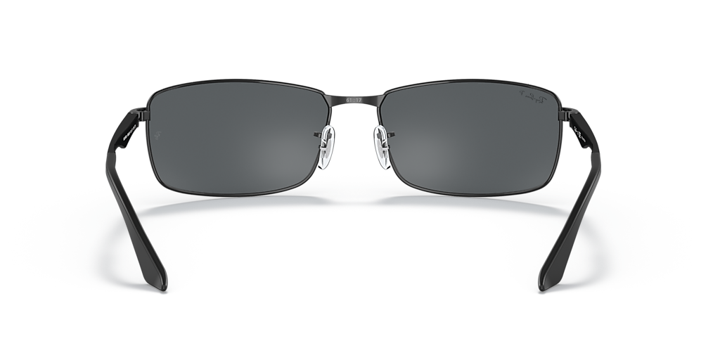 Ray-Ban RB3498 XXL (61 - 17) with Grey lenses and Black frame