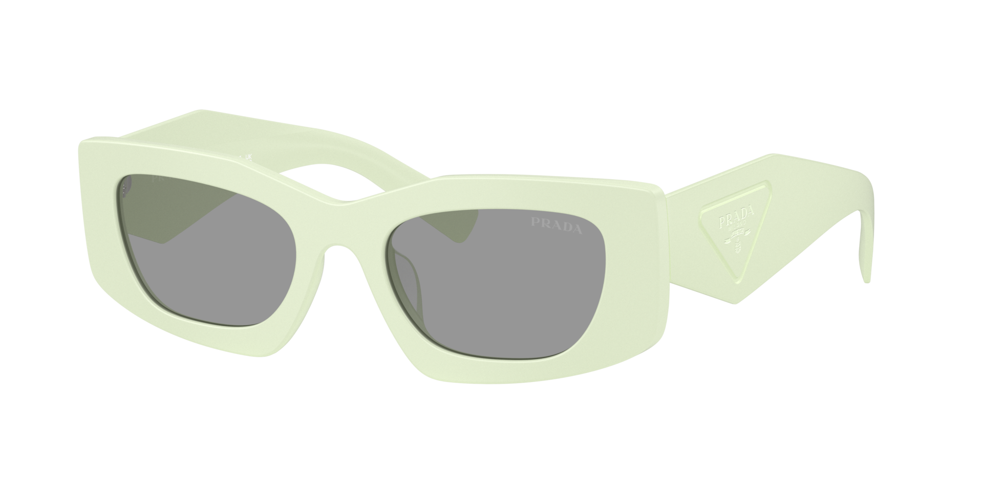 Prada Frau Sunglass PR D03SD - Rahmenfarbe: Mintgrün matt, Linsenfarbe: Grau