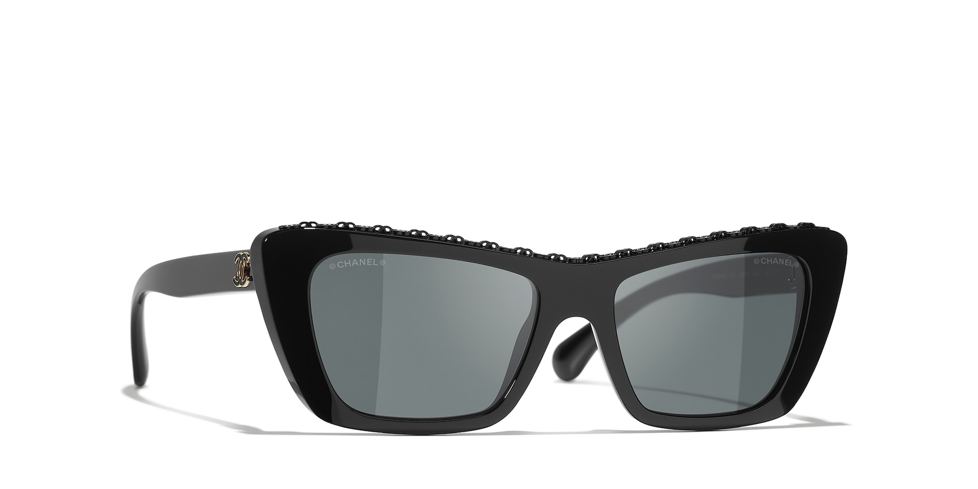 Chanel Femme Sunglass Butterfly Sunglasses CH5540 - Couleur du Monture Noir Couleur de Lentille Gris 540 €