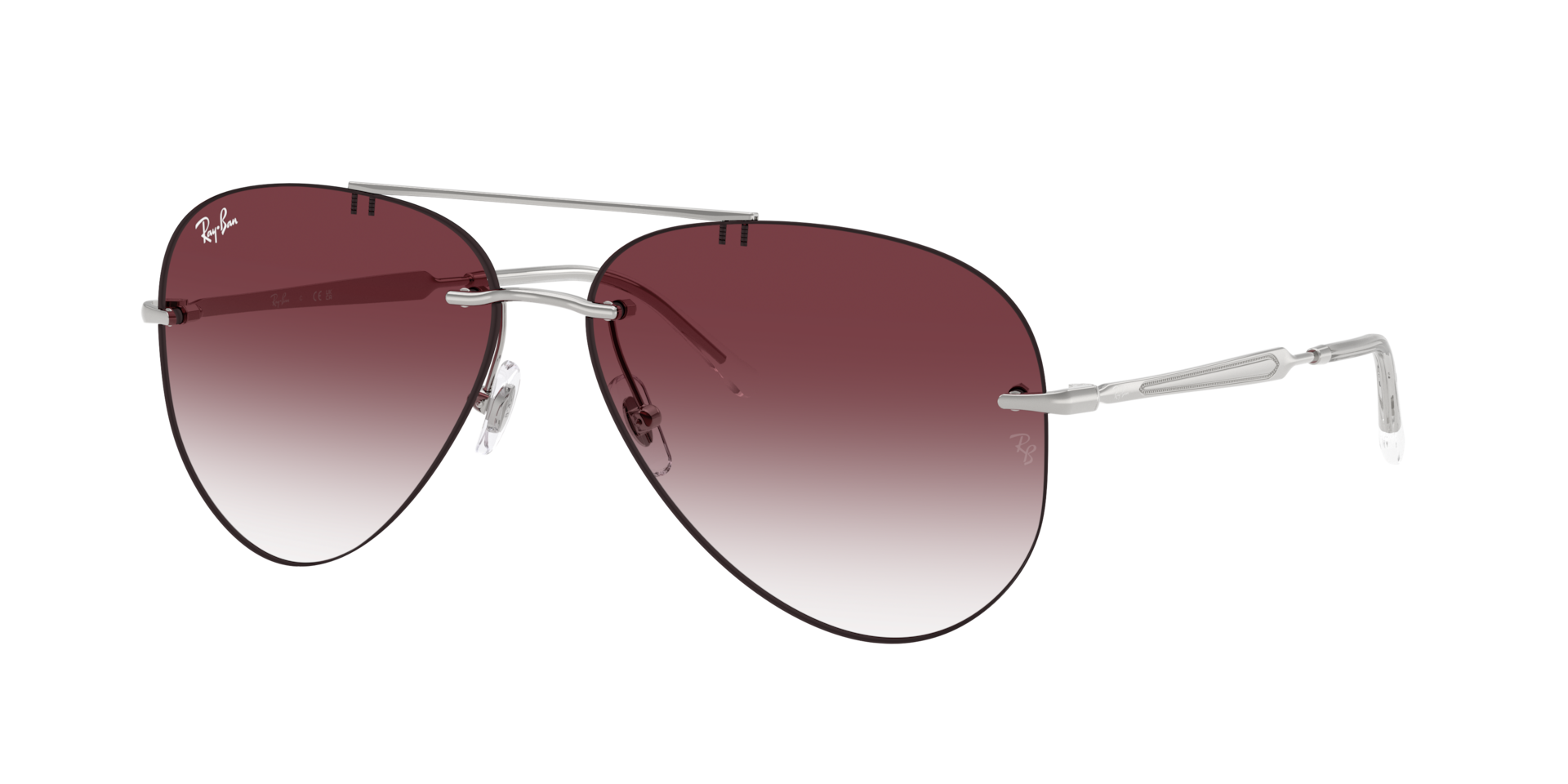Ray-Ban Unisex Sunglass RB3791 -  Framekleur: Zilver, Lenskleur: Helder gradiënt donkerviolet