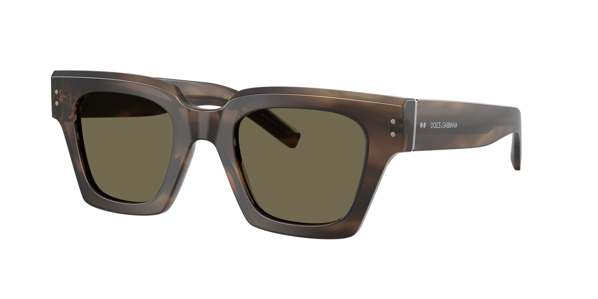 Dolce&Gabbana Man Sunglass DG4413 -  Frame color: Green Havana, Lens color: Brown