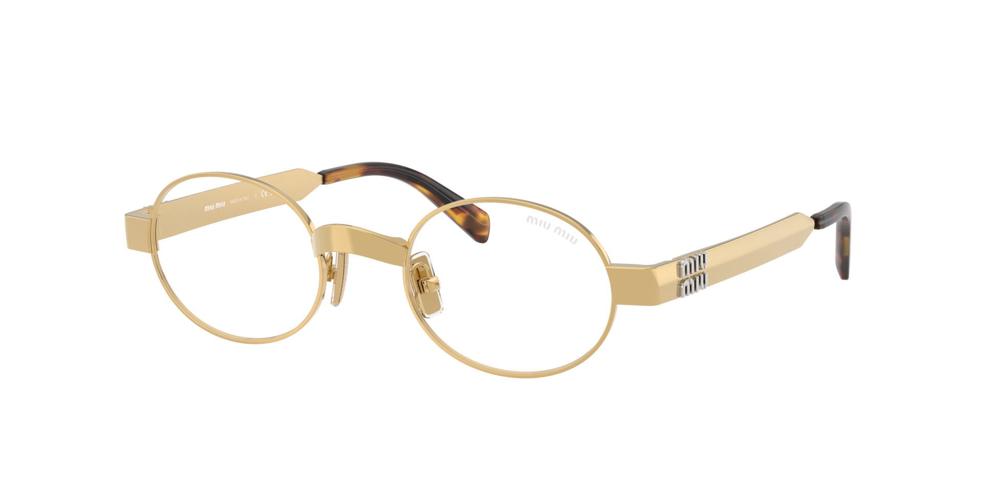 Miu Miu Frau Sunglass MU B51S - Rahmenfarbe: Gold, Linsenfarbe: Blaulichtfilter