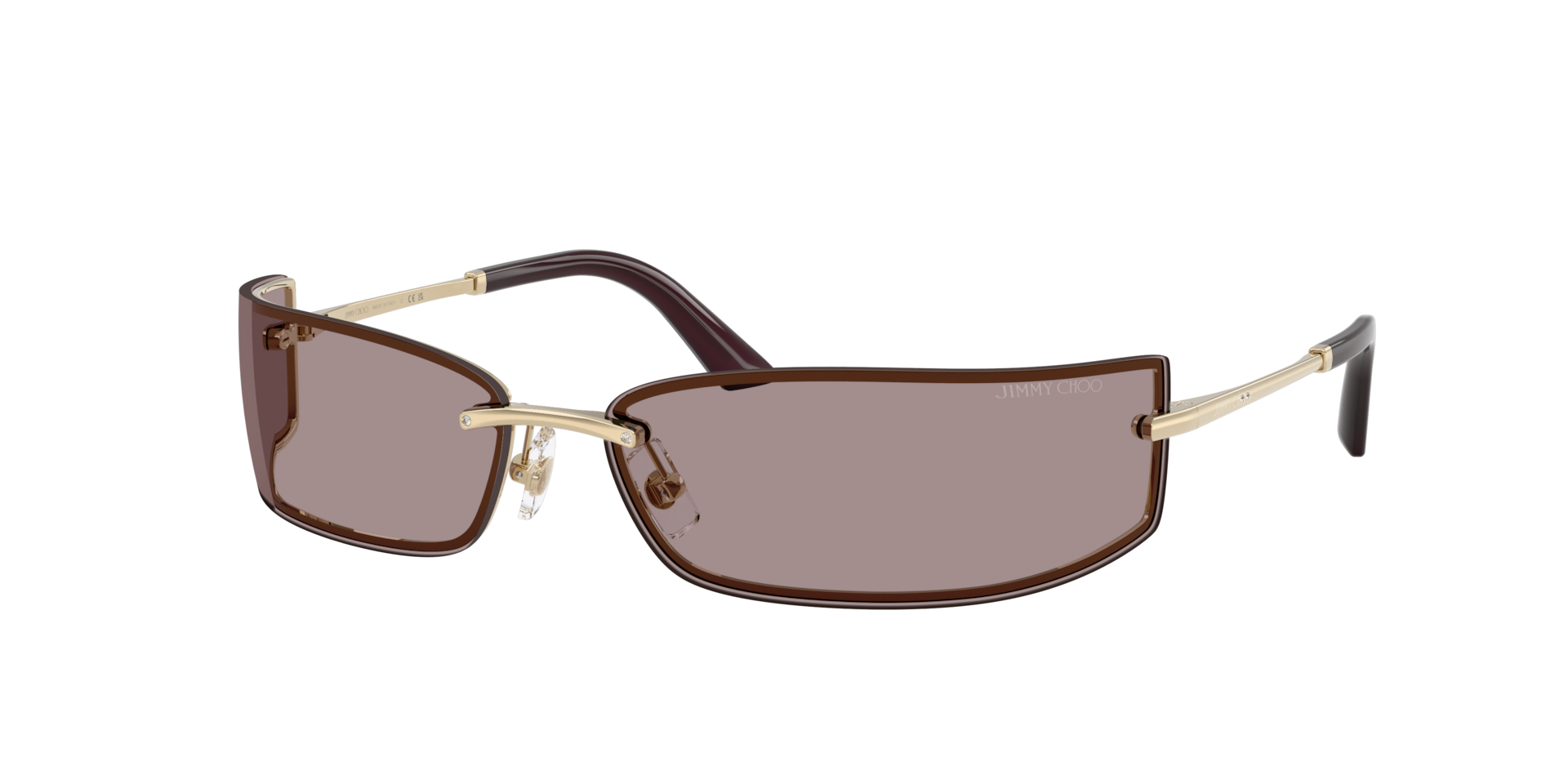 Jimmy Choo Damen Lila Hell Braun Frau Sunglass Jc4024b - Rahmenfarbe: Hellgold, Linsenfarbe: