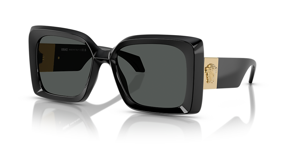Versace VE4467U M (54 - 18) with Grey lenses and Black frame  display picture 2