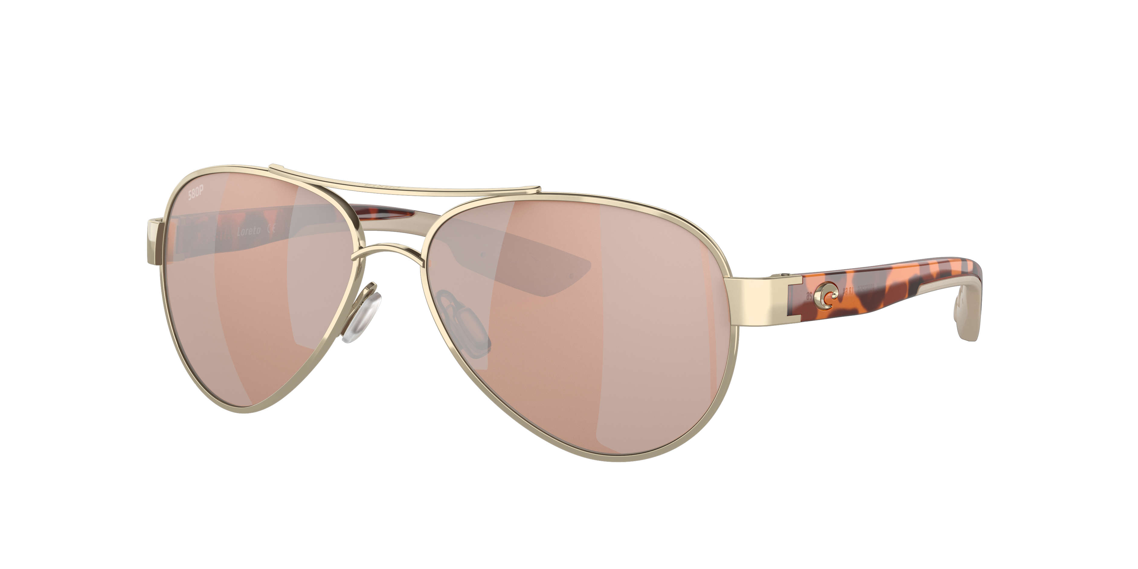 Costa Woman Sunglass Loreto -  Frame color: Rose Gold, Lens color: Copper Silver Mirror