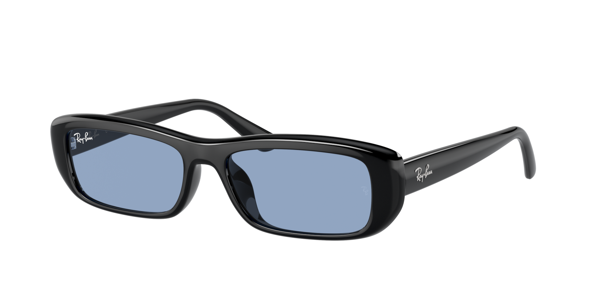 Ray-Ban Unisex Sunglass RB4436D Bio-Based -  Framekleur: Zwart, Lenskleur: Lichtblauw