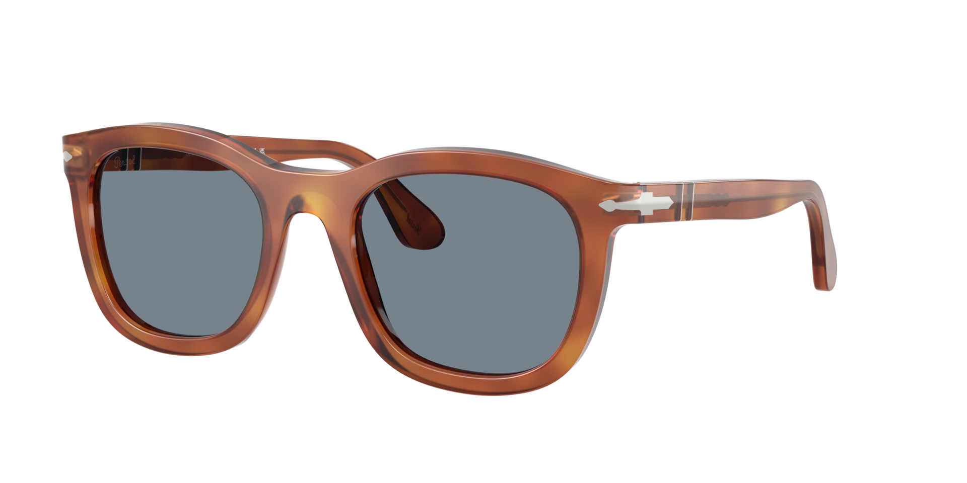 Persol , Terra Di Siena Sunglasses Light Blue lenses, PO3395S 96/56, Mojo Glasses - Image 5