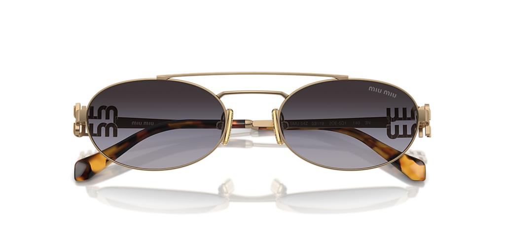 Miu Miu MU 54ZS M (53 - 19) with Grey lenses and Gold frame
