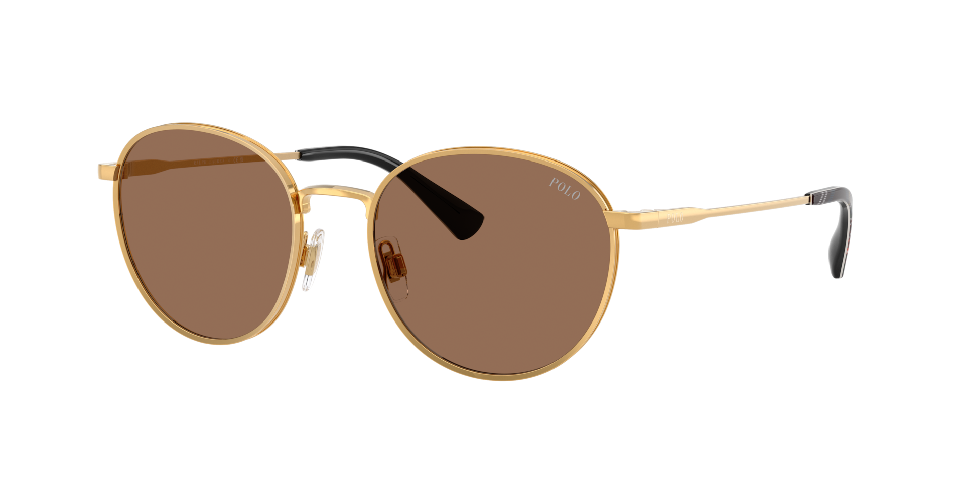 Polo Ralph Lauren Man Sunglass PH3163 -  Frame color: Shiny Brass, Lens color: Dark Brown