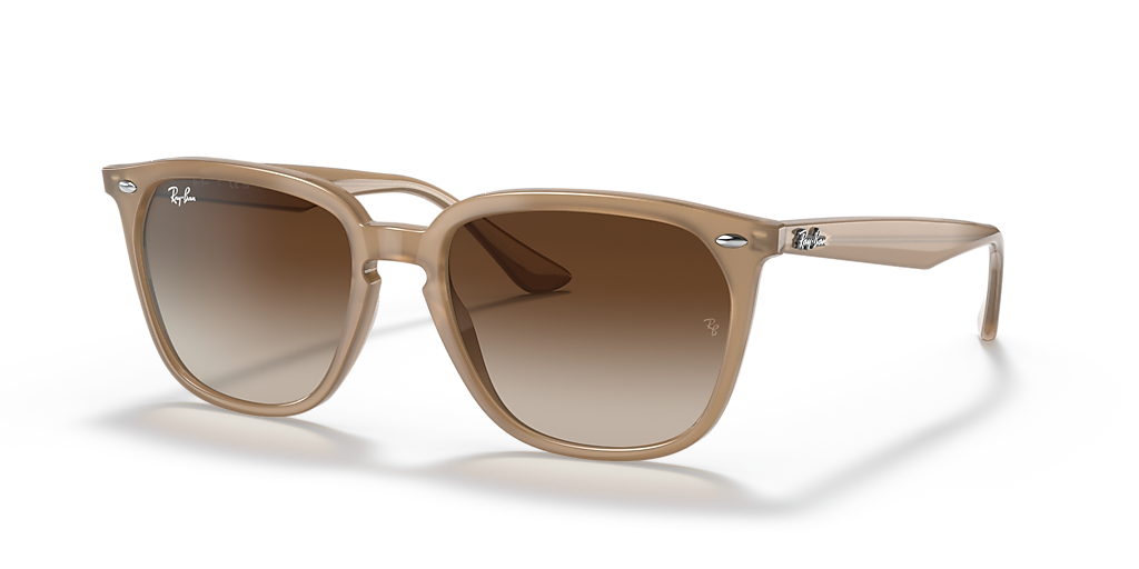 Ray-Ban RB4362 L (55 - 18) with Brown lenses and Beige frame 