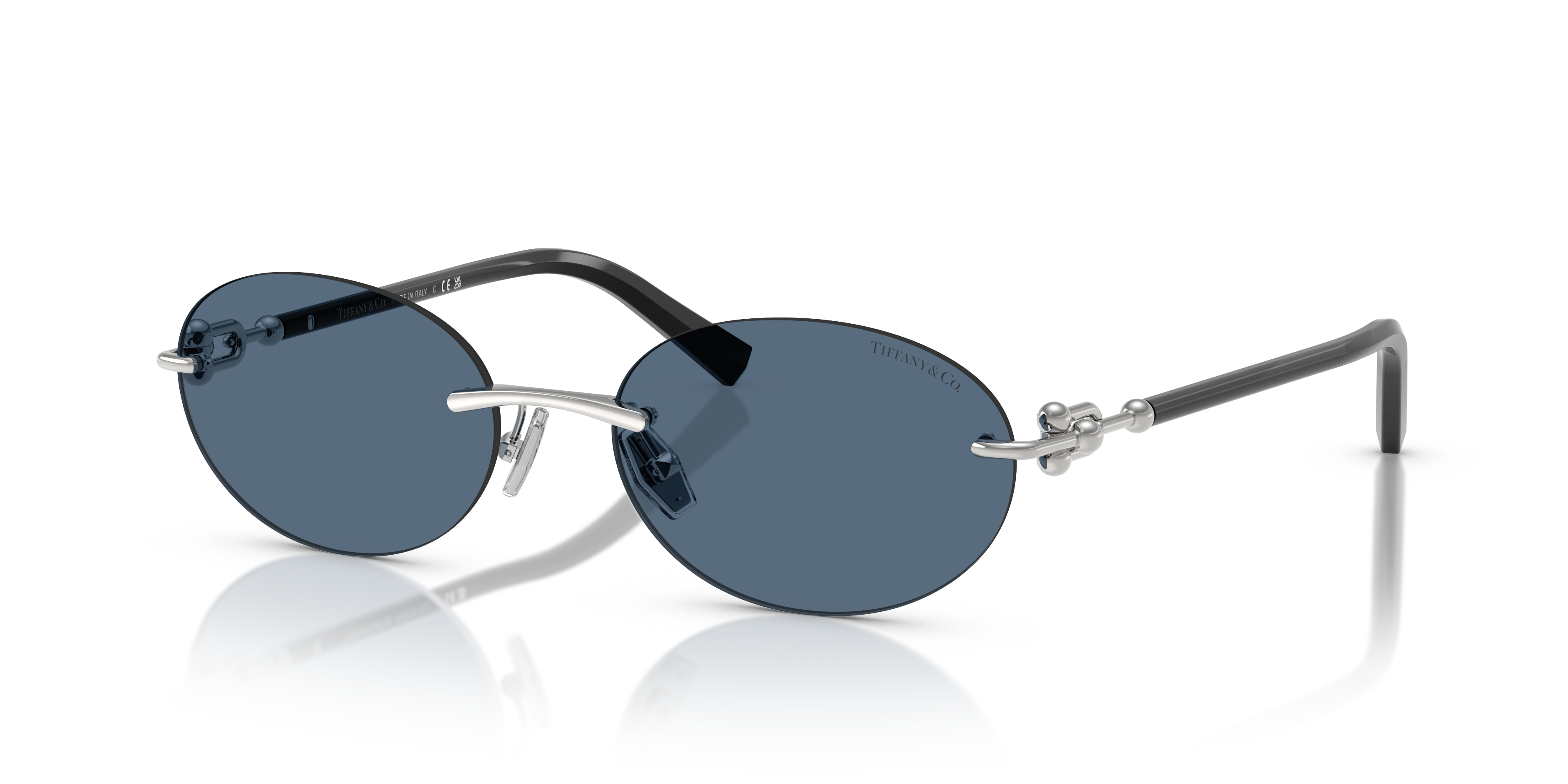 Tiffany & Co. TF3104D L (56 - 18) with Blue lenses and Silver