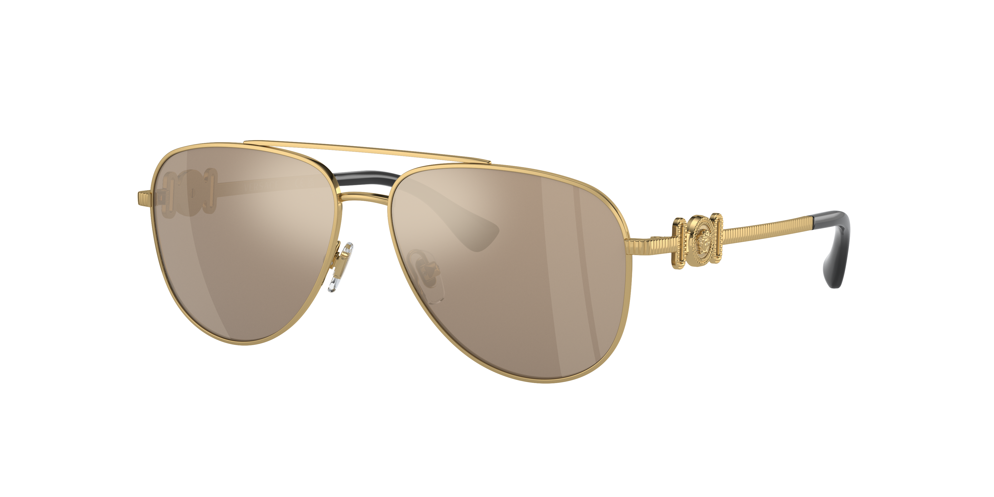 Versace Unisex Sunglass VK2002 Kids -  Frame color: Gold, Lens color: Brown Mirror Gold