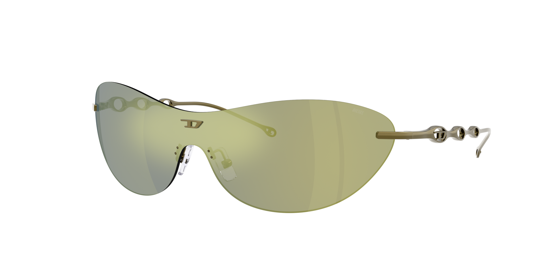 Diesel Unisex Green Dl1006 114/J2 Sunglasses Metal Round Normal - Image 2