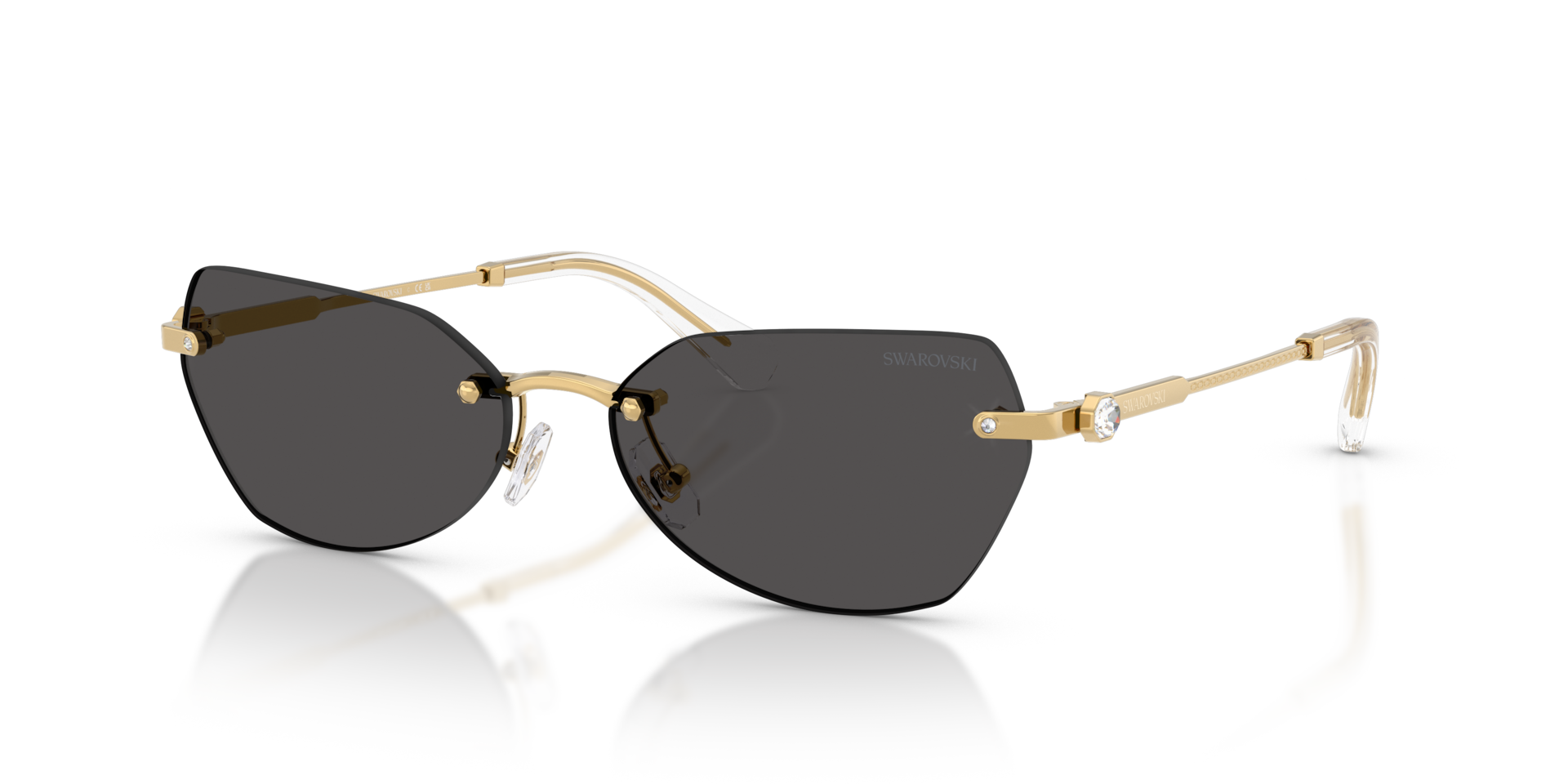 Swarovski SK7038 L (58 - 16) with Grey lenses and Gold frame