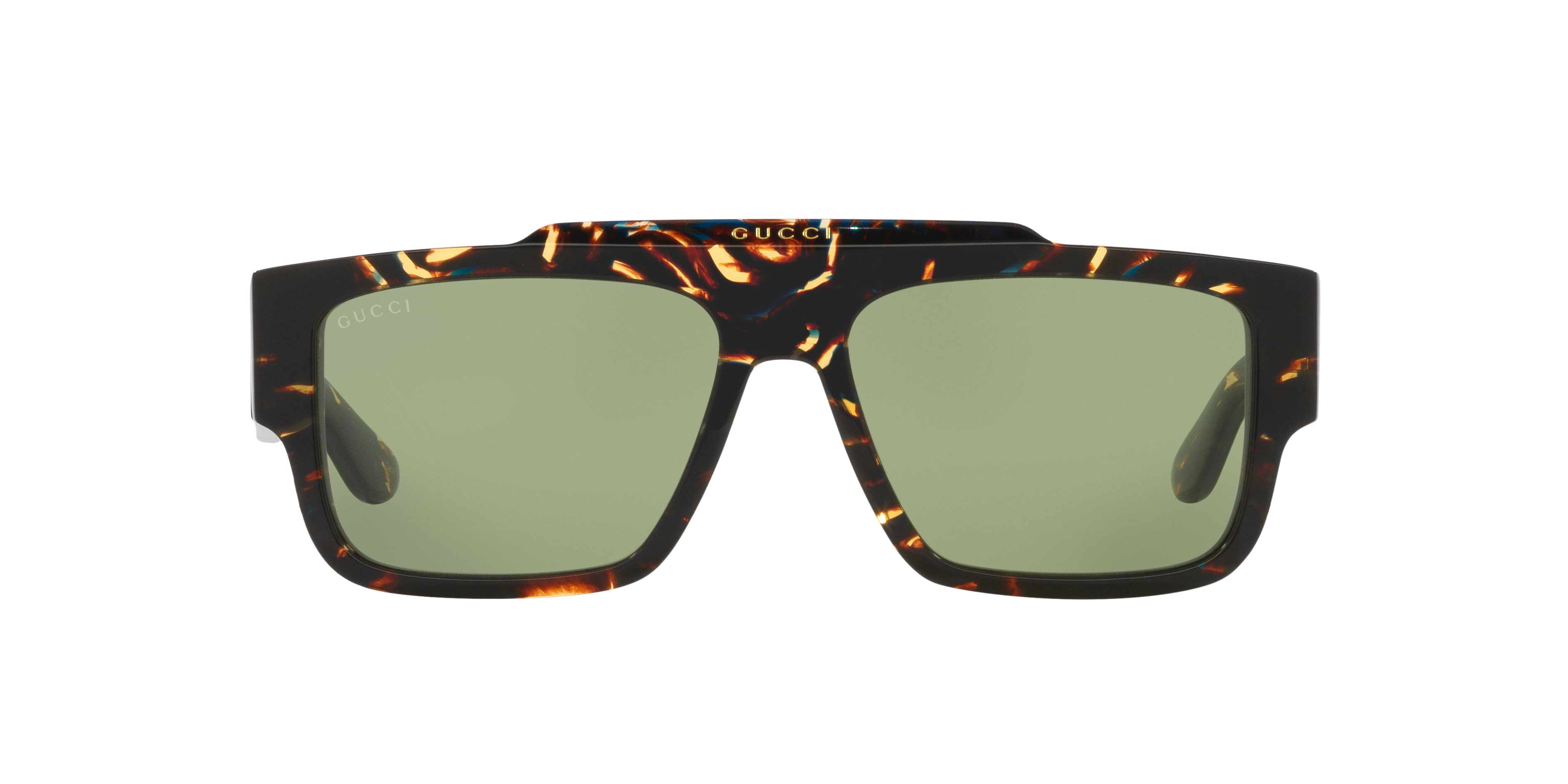 Gucci GG1460S M (56 - 16) with Green lenses and Tortoise frame