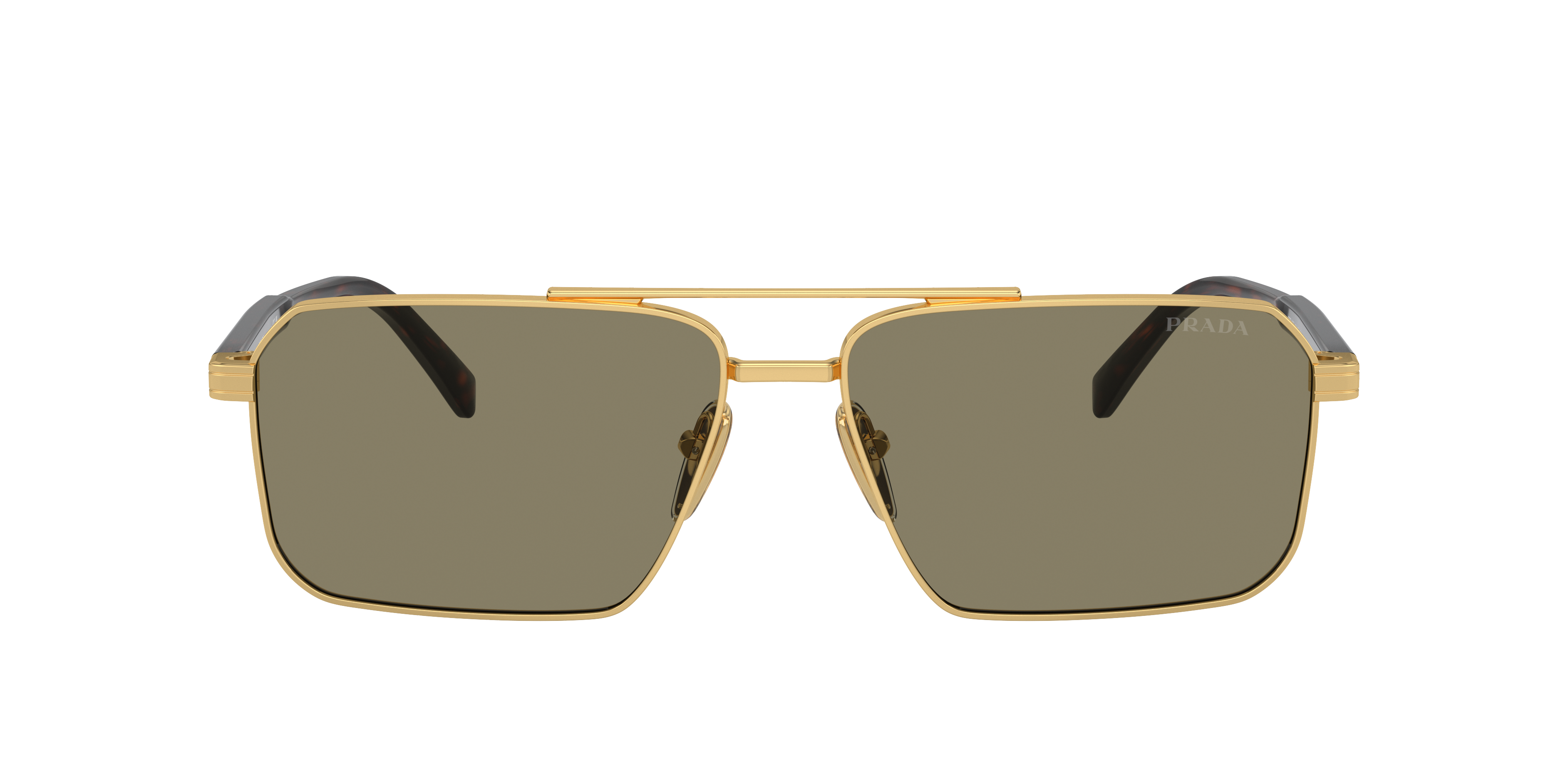 Prada PR A57S XL (61 - 15) with Brown lenses and Gold frame