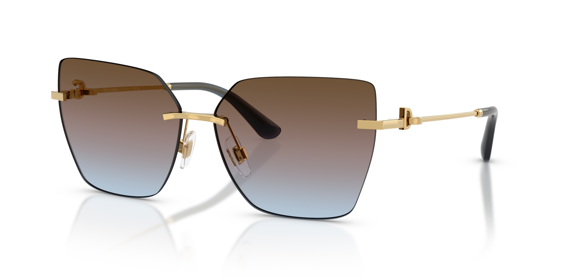 Dolce&Gabbana DG2321 XL (62 - 14) with Blue lenses and Gold frame