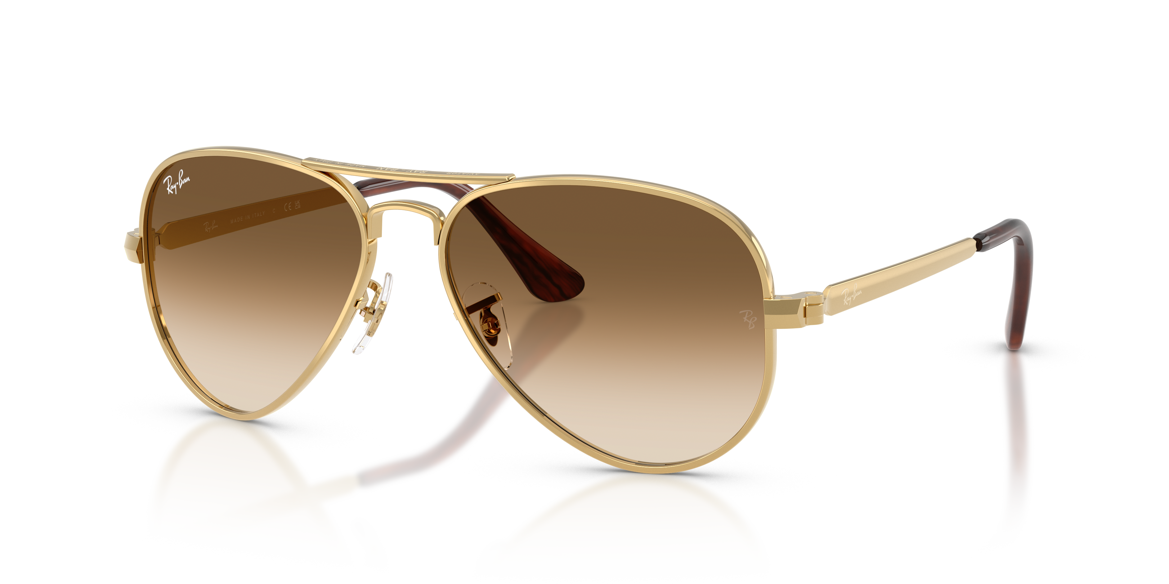Ray-Ban AVIATOR MAX XXL (62 - 16) with Brown lenses and Gold frame