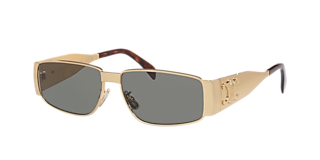 Celine CL40293U S (55 - 16) with Green lenses and Gold frame
