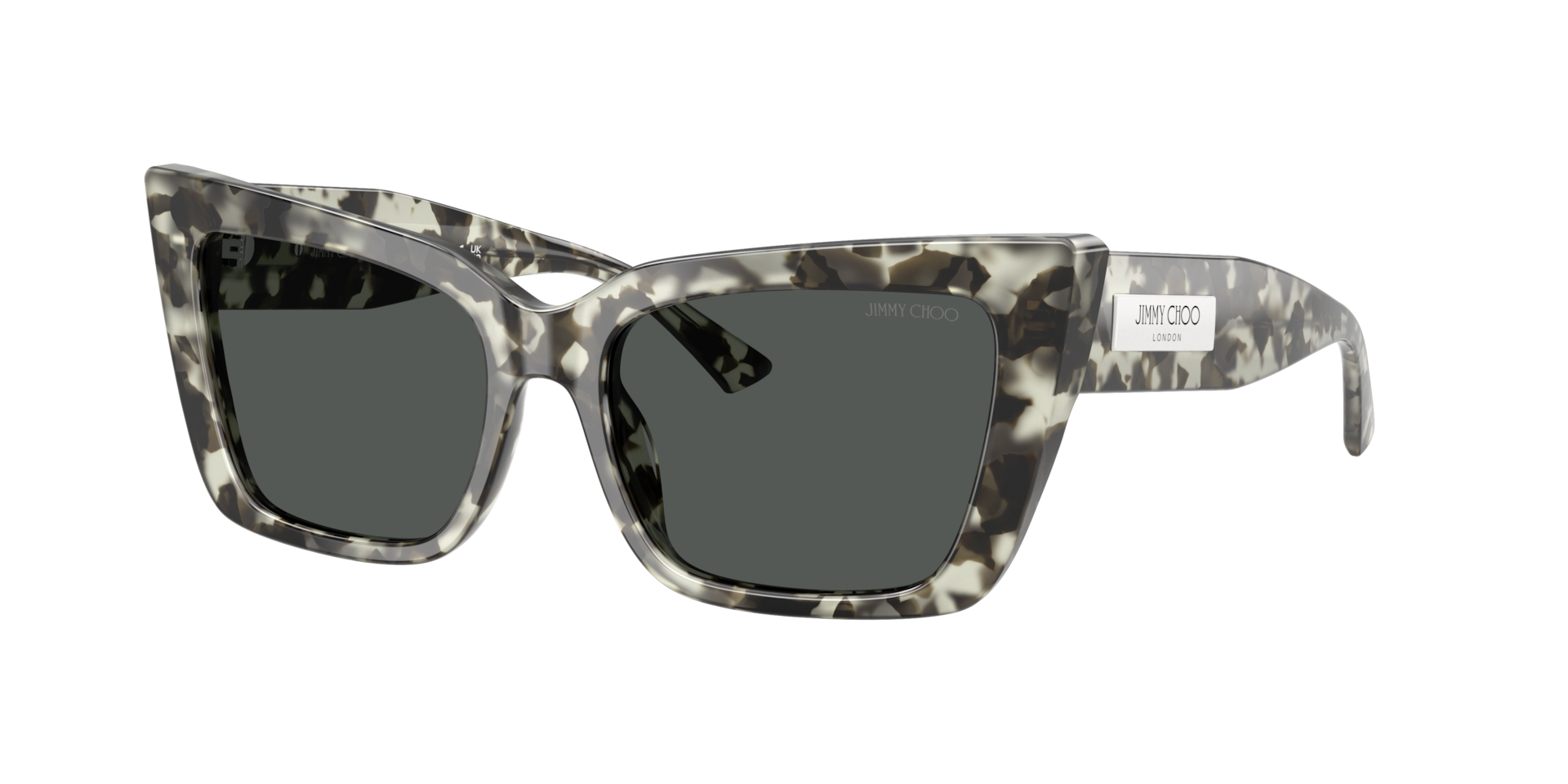 Jimmy Choo Frau Sunglass JC5041 - Rahmenfarbe: Opal Milky Havana, Linsenfarbe: Dunkelgrau