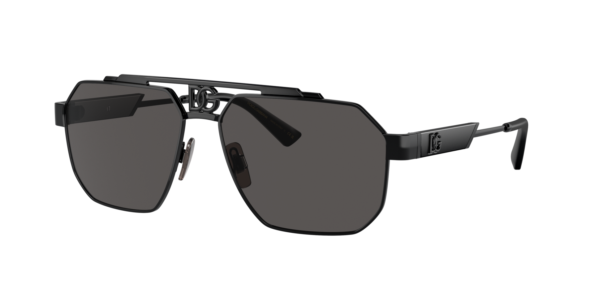 Dolce&Gabbana Mann Sunglass DG2294 - Rahmenfarbe: Schwarz, Linsenfarbe: Dunkelgrau
