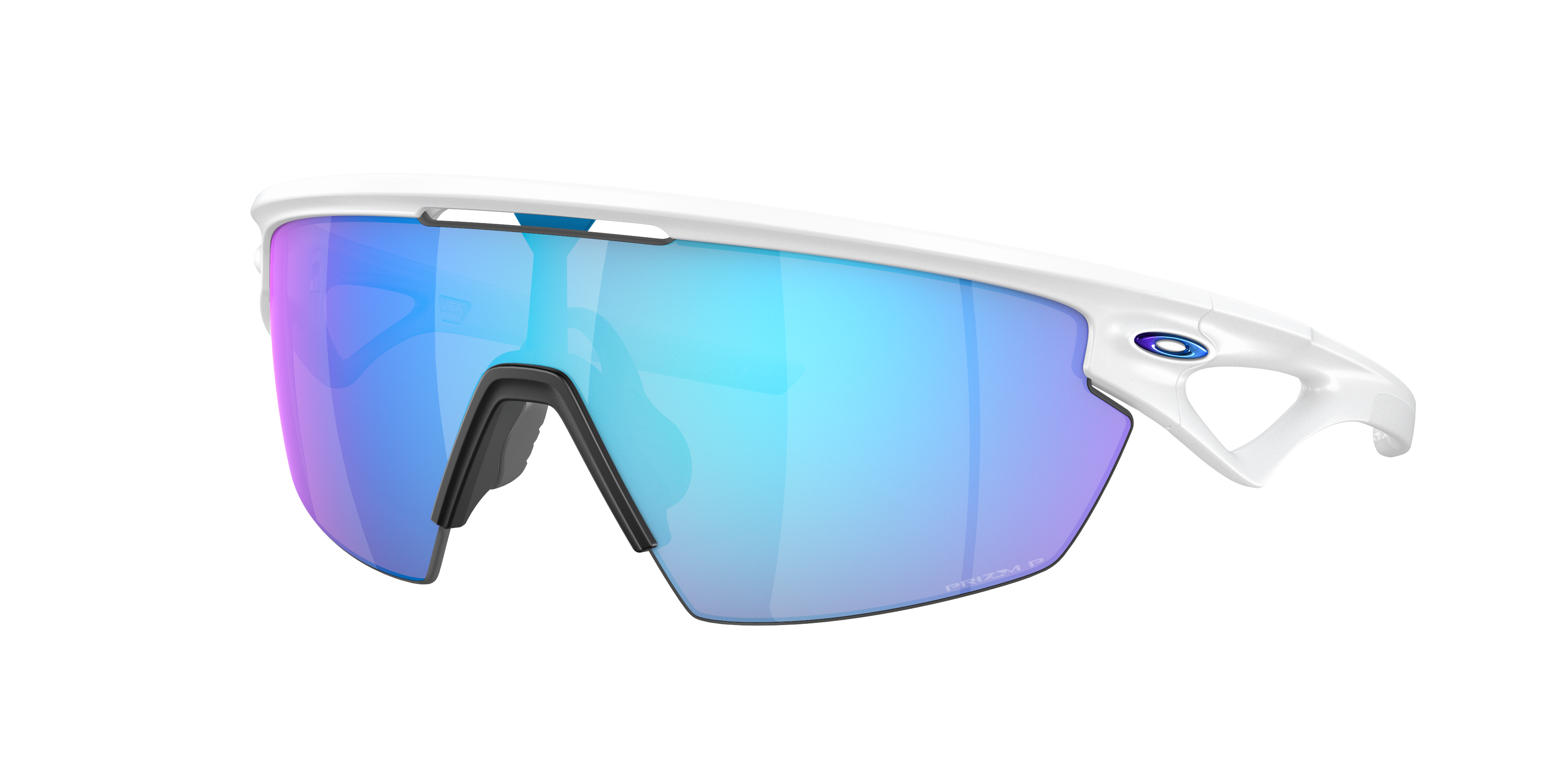 とうOakley スポーツサングラス ホワイト/ブルー Oakley Sphaera™ L (36 - 136) with Blue lenses and White frame